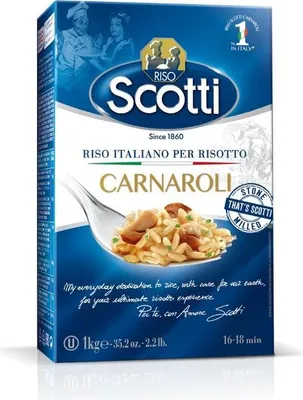 Produktbild von Riso Scotti Carnaroli Risotto Reis (10x 1kg) – Perfektes Al Dente, 100% italienischer Reis