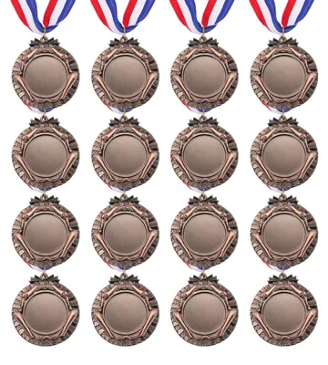 Obrázok produktu pre Sada medailových odznakov, 16 kusov, priemer 6,5 cm, zinková zliatina