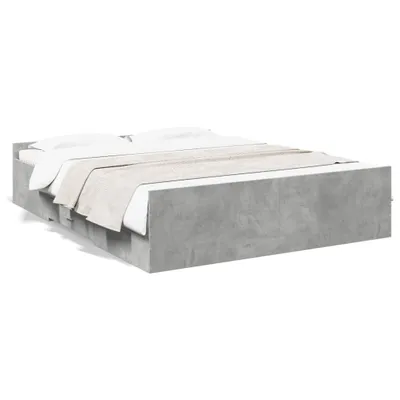 Obrázok produktu pre vidaXL Rám postele so zásuvkami betónová sivá 150x200 cm materiál na báze dreva