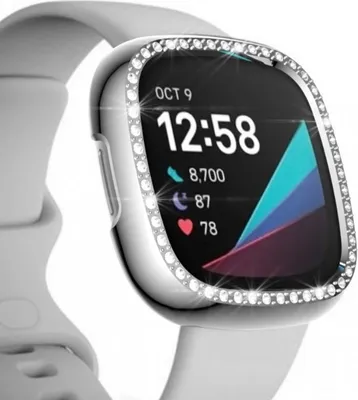 Produktbild von Strap-it Fitbit Sense Diamond PC Hülle (Silber)