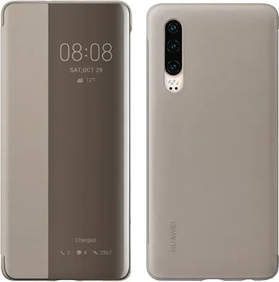 A split image showing the front and back of a Huawei P30 phone case.