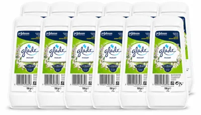 Imagen del producto de 12 unidades de ambientador en gel Glade, aroma "Maiglöckchen" (campanilla), 150 g, pack económico