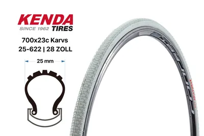 Produktbild von 28 Zoll KENDA KARVS Rennrad Faltreifen Fahrrad 25-622 Folding Tire Weiss