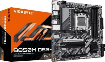 Obrázek produktu pro Základní deska GIGABYTE B850M DS3H, patice AM5, DDR5, 256 GB RAM, PCIe 5.0, AMD Ryzen 7000/8000/9000