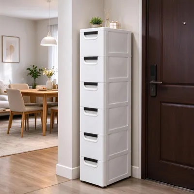 Produktbild von Schubladenschrank, 20 cm breit, mit 6 Schubladen