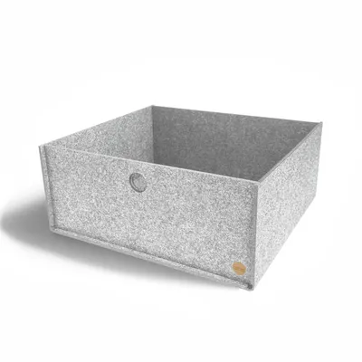 Produktbild von Aufbewahrungsbox CARGA Filz 44 x 48 x 20 cm ohne Deckel in hellgrau meliert