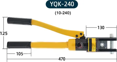 Obrázek produktu pro Hydraulické krimpovací kleště, ruční ovládání, ocelové krimpovací nářadí s těsněním YQK-240 (10-240)