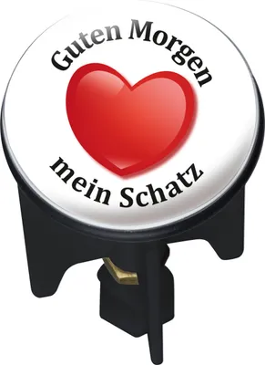 Produktbild von WENKO Wasch Becken Stöpsel Pluggy GUTEN MORGEN Stopfen Bad Küchen