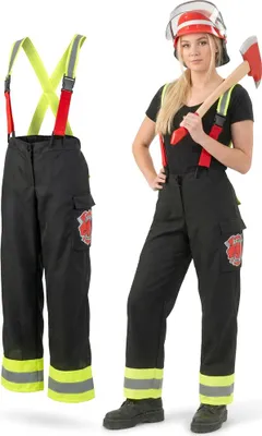 Produktbild von Kostüm Feuerwehr Latzhose Feuerwehrfrau 44-46
