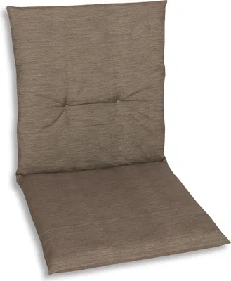 A single chair cushion on a white background.