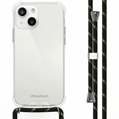 Imagen del producto de Funda trasera transparente con cordón para Apple iPhone 13 - & Dorado