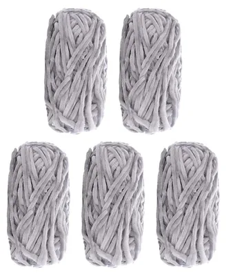 Immagine prodotto di Set di 5 gomitoli di lana chenille spessa, ideale per progetti creativi