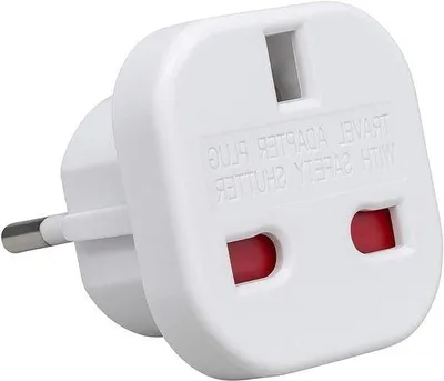Productafbeelding van Reisadapter - Verloopstekker Europa - Apparaten Aansluiten - UK naar EU - 10 A/16 A 250 V - Wit