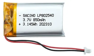 Produktbild von Akku 802540 3,7V LIPO Akku JST PH1.0 2P Stecker kompatibel mit Sena 10S