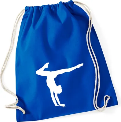 Produktbild von Huuraa Turnbeutel Turnen Gymnastik 12 Liter Bright Royal Baumwolle Rucksack Geschenkidee