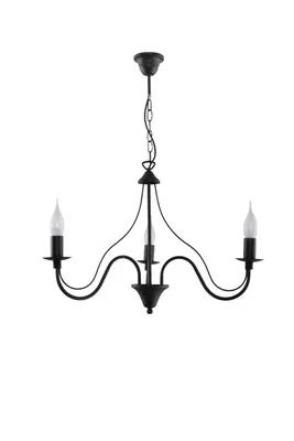 Obrázek produktu pro Lustr MINERWA 3 černý 3xE14 10W ocel 80x60x60cm Sollux Lighting