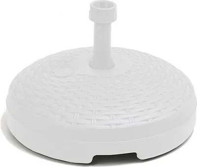 Image de Pied Parasol Blanc 20l Stabilité Optimale Pour Parasol - Ipae Progarden