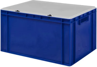 Immagine prodotto di Contenitore impilabile Azomor® con coperchio, design ergonomico, versatile, 60 x 40 cm