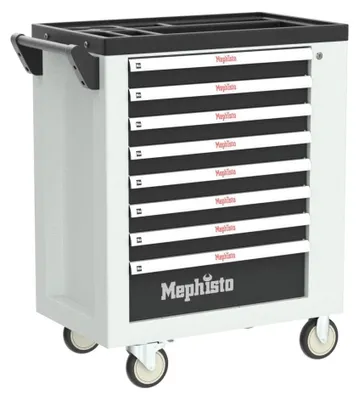 Obrázek produktu pro Nářadová vozík - 8 zásuvek - 79,5 kg - Šedá barva - Legovaná ocel