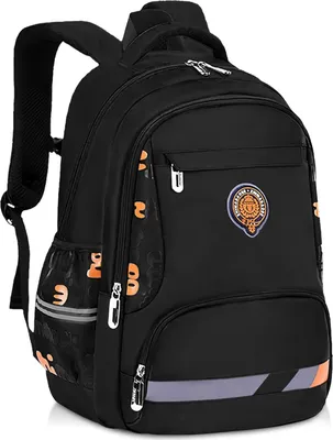 Produktbild von ASKSA Schulrucksack Jungen 1.-5.Klasse Schulranzen Ergonomischem Kinder Rucksack fuer Grundschule,Schwarz