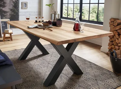 Produktbild von X-Gestell Metall Schwarz Tischfuß