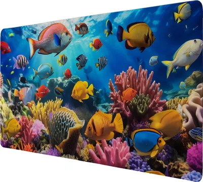 Produktbild von Korallen Riff Schreibtischunterlage 89x40cm XXL Mauspad - Farbenfrohe und