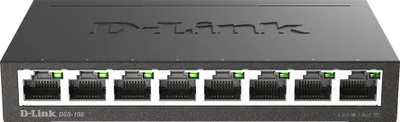 Produktbild von D-Link DGS-108, Unmanaged, L2, Gigabit Ethernet (10/100/1000), Vollduplex, Desktop