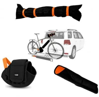 Immagine prodotto di Set di protezioni in neoprene, composto da 3 elementi, per biciclette elettriche: protezione per il motore, protezione per la batteria e protezione per il manubrio