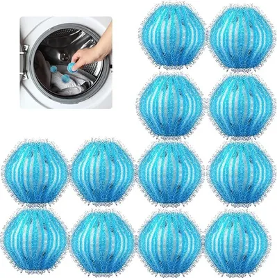 Produktbild von 12 Stücke Sicherer Tierhaarentferner Waschmaschine,Effektiver Fusselball und Fusselfänger,Haarfänger Flusensiebe,Praktisches Zubehör für die Wäschepflege- Waschmaschinenzubehörr