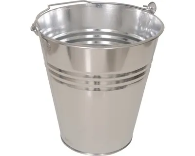 Produktbild von Gärtnereimer mit Holzgriff Metall verzinkt Ø 26,5 cm H 27 cm 10l