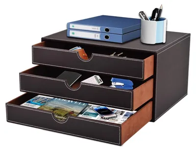 Produktbild von r Schreibtischorganizer mit 3 Schubladen für Büro und Zuhause