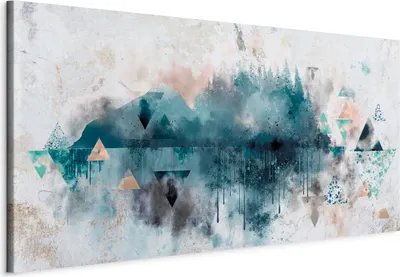 Produktbild von Vliesstoff Leinwandbild - Geometric Landscape (1 Part) 120x60 cm Abstrakt n-A-1354-b-a