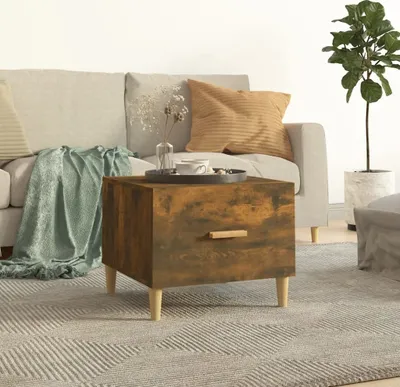 Produktbild von vidaXL Couchtisch Räuchereiche 50x50x40 cm Holzwerkstoff - Couchtisch - Couchtische - Beistelltisch - Sofatisch