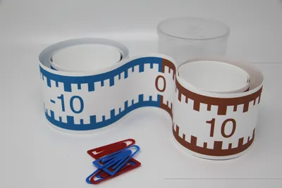 Produktbild von Zahlenstrahl - Rechenband +/- 3m Zahlenskala -100 bis 100 in Dose mit Zubehör