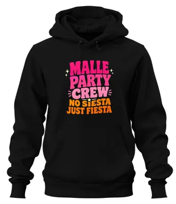 Imagen del producto de Malle Party Crew: No a la siesta, solo a la fiesta. Sudadera con capucha, diseño "Ballermann", color , talla 3XL