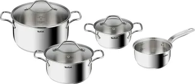 Produktbild von Tefal Intuition 7-teiliges Topfset Edelstahl B864S7, Kochset, Edelstahl, Edelstahl, Edelstahl, Edelstahl, Glas