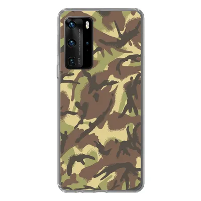 Produktbild von MuchoWow® Handyhülle Schutzhülle Hülle für Huawei P40 Pro Camouflage-Muster in natürlichen Farben Silikon Softcase Handy Hülle - Schutz