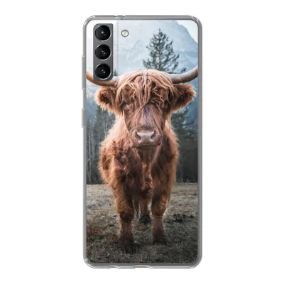 Produktbild von MuchoWow® Handyhülle Schutzhülle Hülle für Samsung Galaxy S21 Plus Schottischer Hochländer - Kuh - Tiere - Berg - Natur Silikon Softcase Handy Hülle - Handy-Tasche