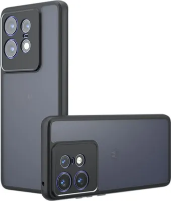 Produktbild von Motorola Edge 50 Pro Hülle - Coverup Mattes transparentes Back Cover mit Kameraschutz - Schwarz