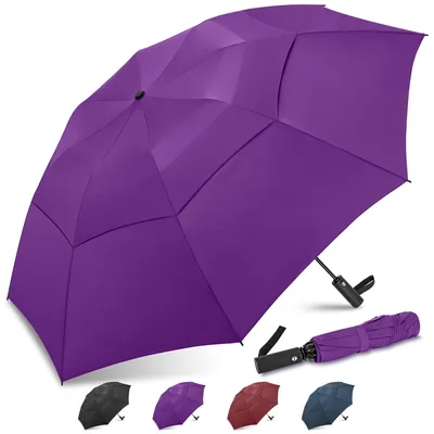 Produktbild von Solidchoice – Sturmresistenter, zusammenklappbarer Regenschirm mit UV-Schutz