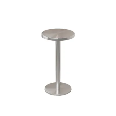 Image de Meubles de restauration Bar Café Acier inoxydable Table de restauration Petite table ronde Table de salle à manger Table de bistrot ronde 40x75cm【BXG-HY40】