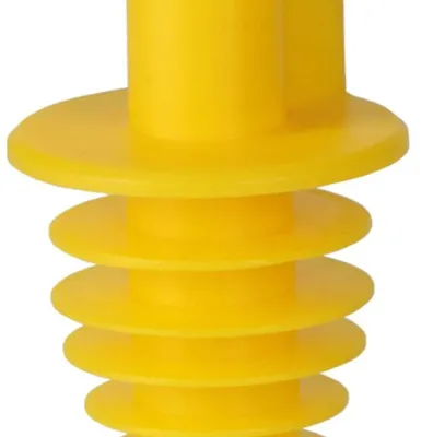 Image de BILLY - verseur en plastique pour bouteilles de 0,5 à 1,5 litre - jaune - avec 5 lamelles