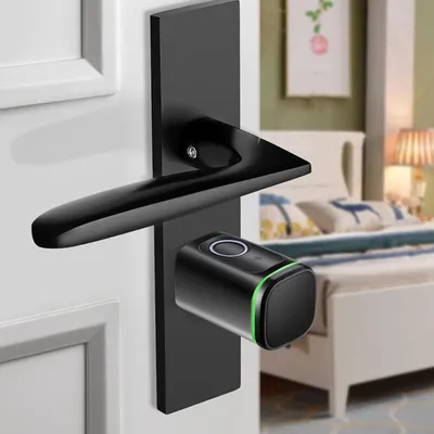 Image de Cylindre de fermeture intelligent, cylindre de fermeture à empreinte digitale, serrure de porte électronique durable et élégante avec empreinte digitale