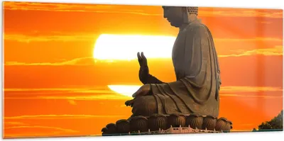 Produktbild von Bilder auf glas - tempel buddha - 120x50cm - Glasbilder - Wandbilder - Kunstdruck - zum Aufhängen bereit - Wanddekoration aus Glas - Glas Bilder - Wandbild auf Glas - Einteilig - GAB120x50-3532