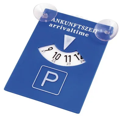 Zdjęcie produktu dla Tarcza parkingowa - Tarcza parkingowa do samochodu - Niebieska - 13 x 15,5 cm - Przyssawki