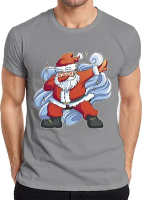 Produktbild von Dabbing Santa Clause - Weihnachten Weihnachtsgeschenk Christmas Herren T-Shirt, Grau, S