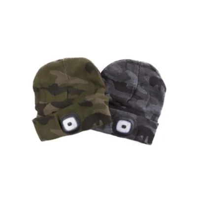 Image de Casquette avec lampe LED camouflage (piles incluses), 80 lumens, couleur de lumière