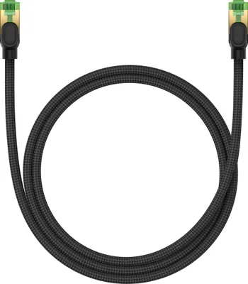 Image de Câble réseau tressé Cat 8 Baseus Ethernet Rj45, 40Gbps, 1M (Noir)
