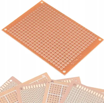 Produktbild von Rosfix – Einseitige universelle Lochrasterplatine 50 x 70 mm | 2,54 mm Rastermaß, 4 Montagebohrungen | Für THT-Komponentenmontage