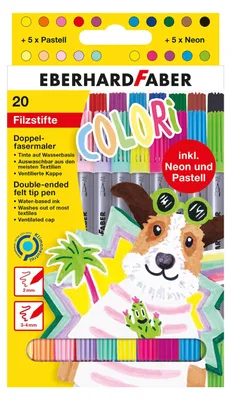 Produktbild von EBERHARD FABER Doppelfasermaler COLORI 20er Kartonetui